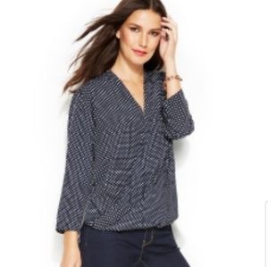 Michael kors wrap top polka dot